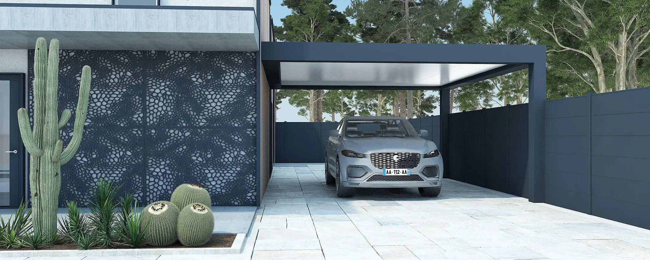 carport-aluminium-adosse-conor-kostum carport Kostum