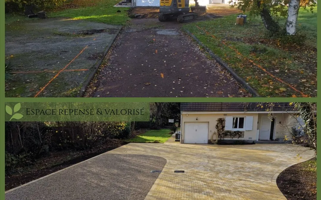 Aménagement d’allée pavée en Vallée de Chevreuse (Yvelines 78)