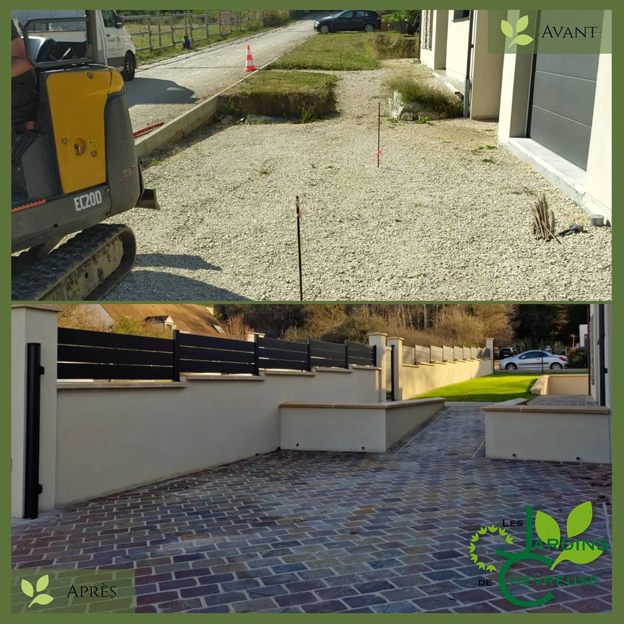 Réalisation de muret et pavage 78
